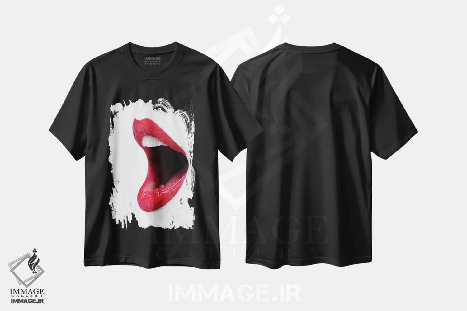 تیشرت مشکی طرح دار دلربا، تزئینی اثر هانی مون هتل | فروشگاه ایماژ