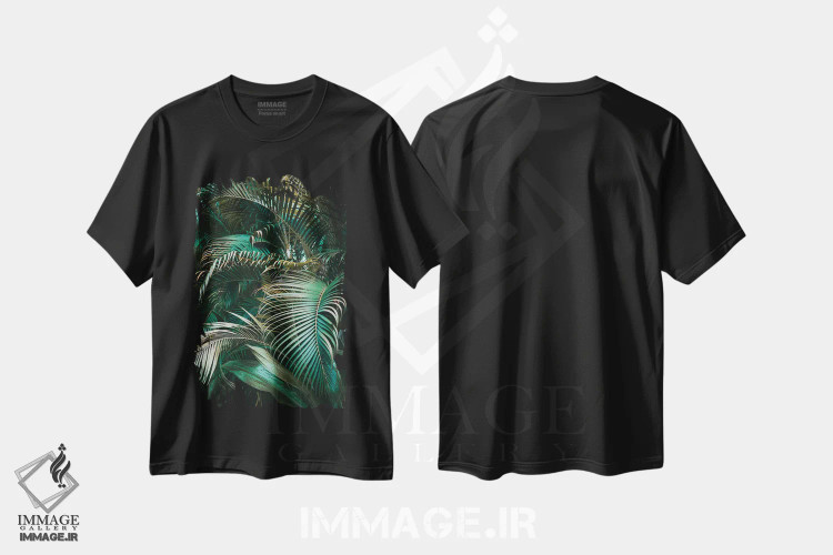تیشرت مشکی طرح دار استتار، تزئینی اثر هانی مون هتل | فروشگاه ایماژ