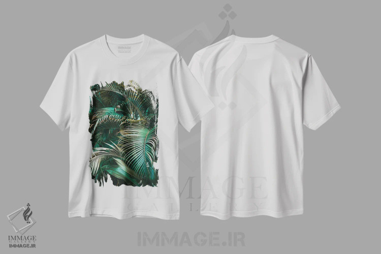 تیشرت سفید طرح دار استتار، تزئینی اثر هانی مون هتل | immage.ir