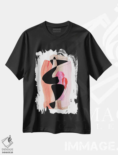 تیشرت مشکی طرح دار فمینیست ۱ اثر هانی مون هتل | فروشگاه ایماژ