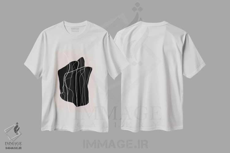 تیشرت سفید طرح دار گورو ۱ اثر هانی مون هتل | immage.ir