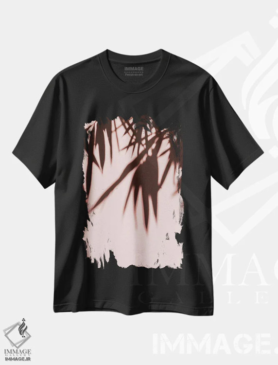تیشرت مشکی طرح دار سایه ها، تزئینی اثر هانی مون هتل | immage.ir