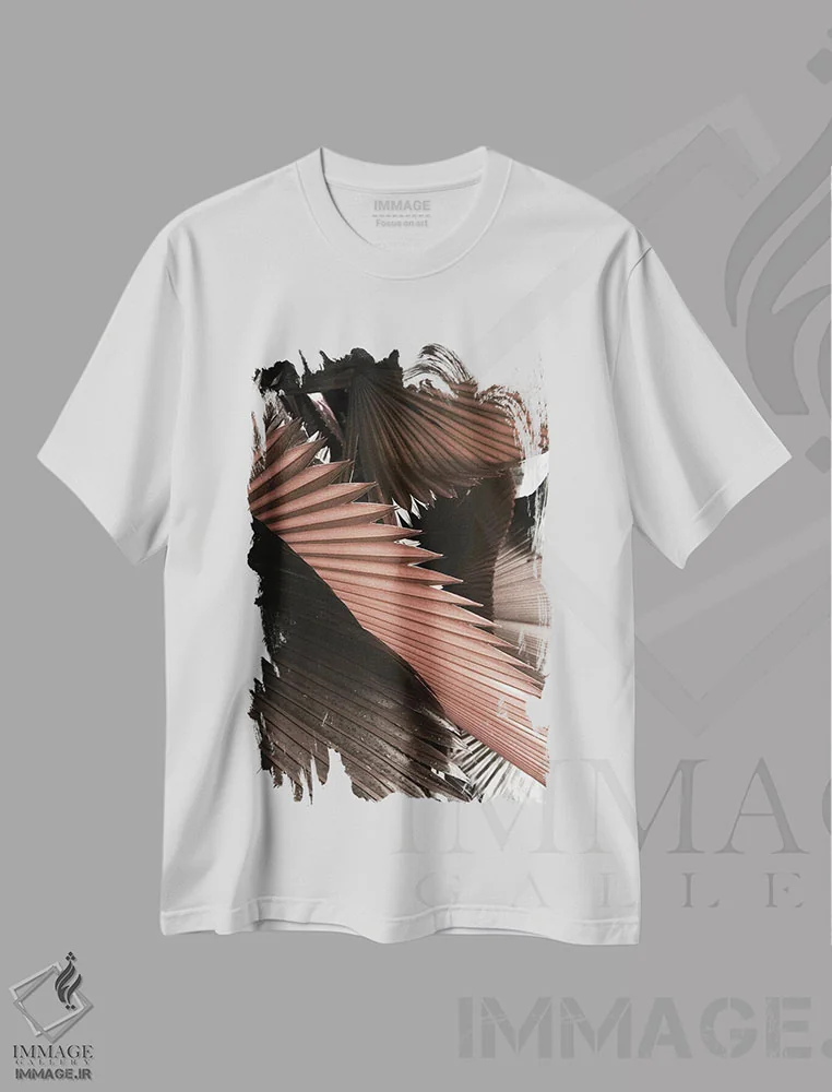 تیشرت سفید طرح دار نوردهی، تزئینی اثر هانی مون هتل | فروشگاه ایماژ