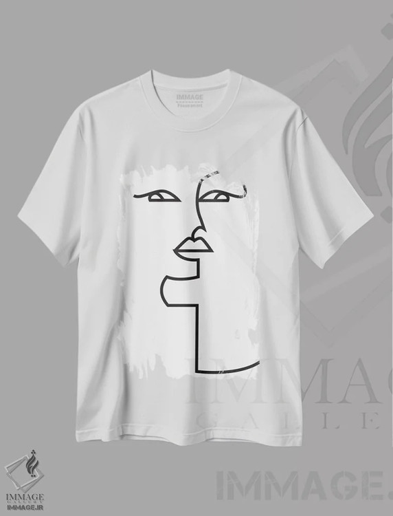 تیشرت سفید طرح دار زنبق ۲، تزئینی اثر هانی مون هتل | immage.ir