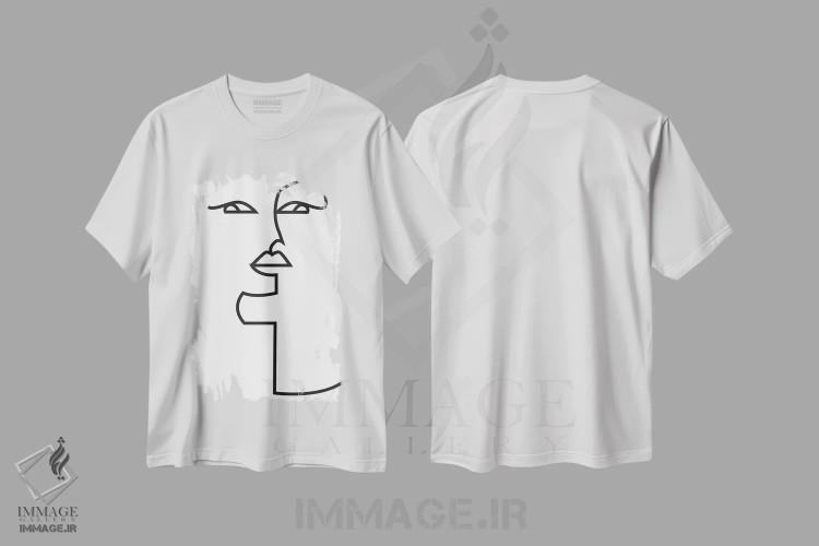 تیشرت سفید طرح دار زنبق ۲، تزئینی اثر هانی مون هتل | immage.ir