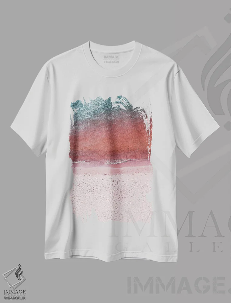 تیشرت سفید طرح دار زمین صورتی، تزئینی اثر هانی مون هتل | immage.ir