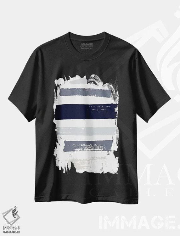 تیشرت مشکی طرح دار نمونه رنگ ها ۳ اثر هانی مون هتل | فروشگاه ایماژ