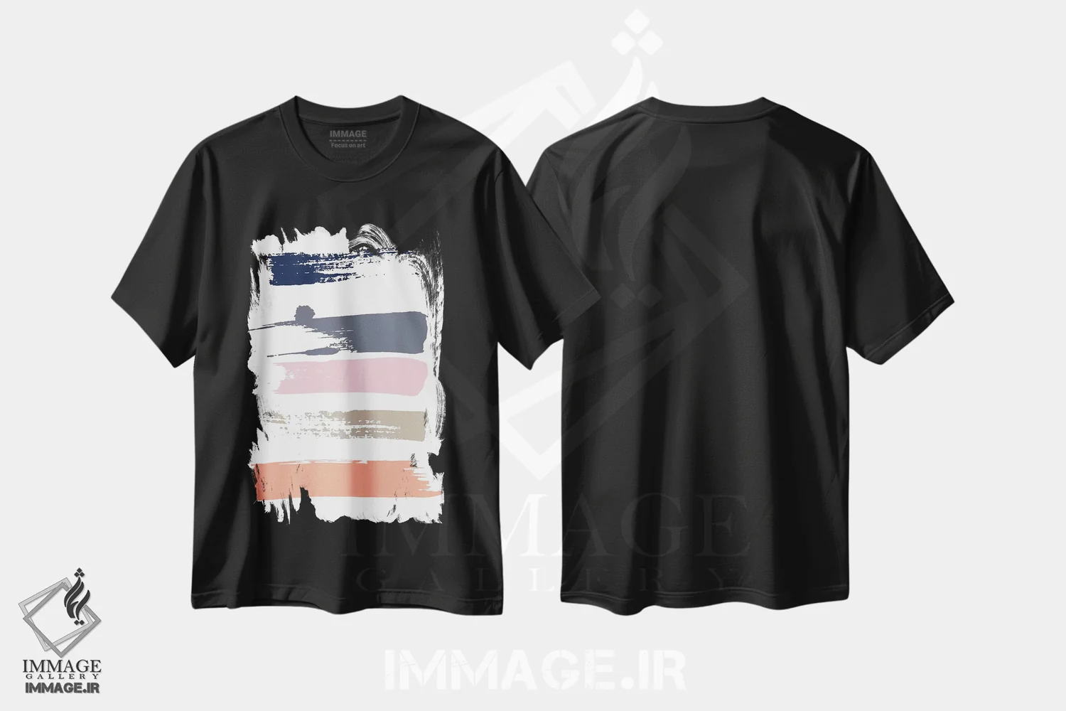 تیشرت مشکی طرح دار نمونه رنگ ها ۶ اثر هانی مون هتل | immage.ir