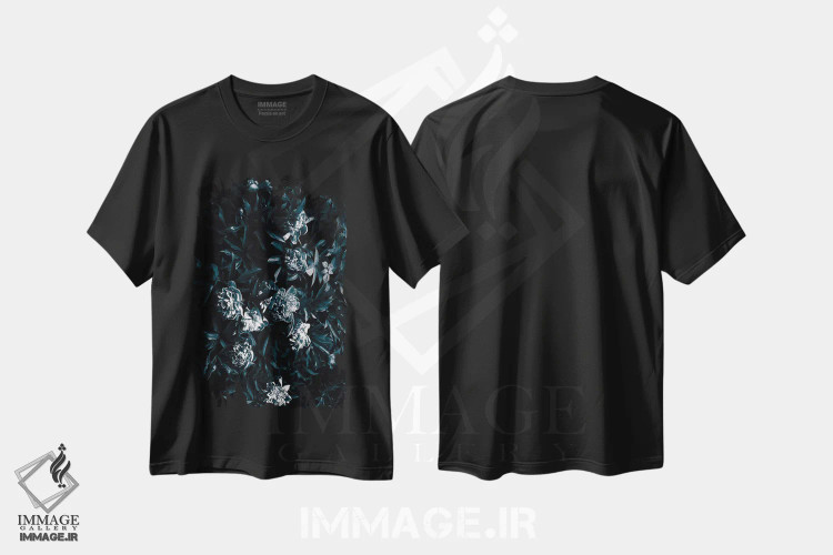 تیشرت مشکی طرح دار گل ها بعد از تاریکی، دکوراسیون جایگزین اثر هانی مون هتل | immage.ir