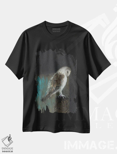 تیشرت مشکی طرح دار خرد، دکور معاصر اثر لیزا هاوس | فروشگاه ایماژ