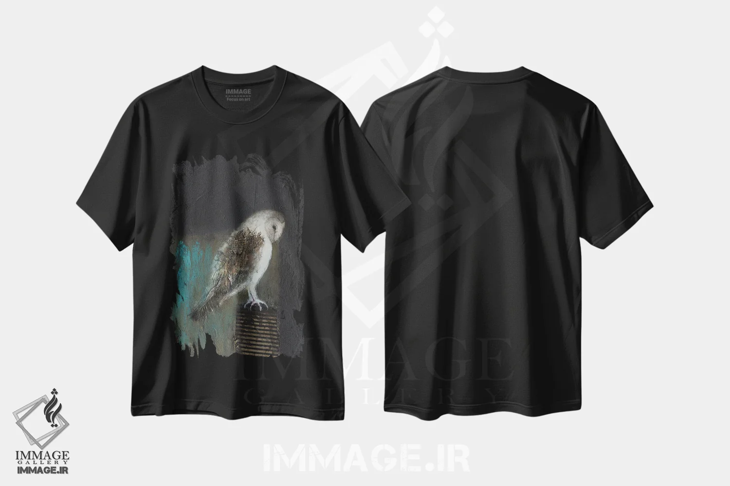 تیشرت مشکی طرح دار خرد، دکور معاصر اثر لیزا هاوس | فروشگاه ایماژ