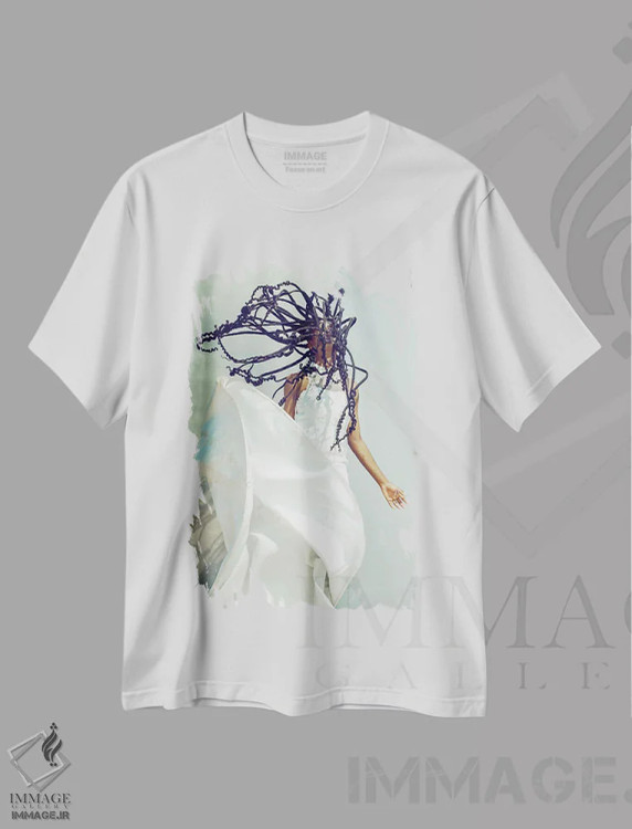 تیشرت سفید طرح دار آزادی، هنر آمریکایی آفریقایی تبار اثر هری ادونزه | فروشگاه ایماژ