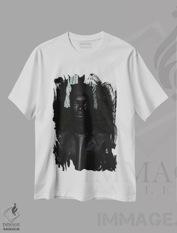 تیشرت سفید طرح دار پیاده نظام سیاه پوست، هنر آمریکایی آفریقایی تبار اثر هری ادونزه | immage.ir