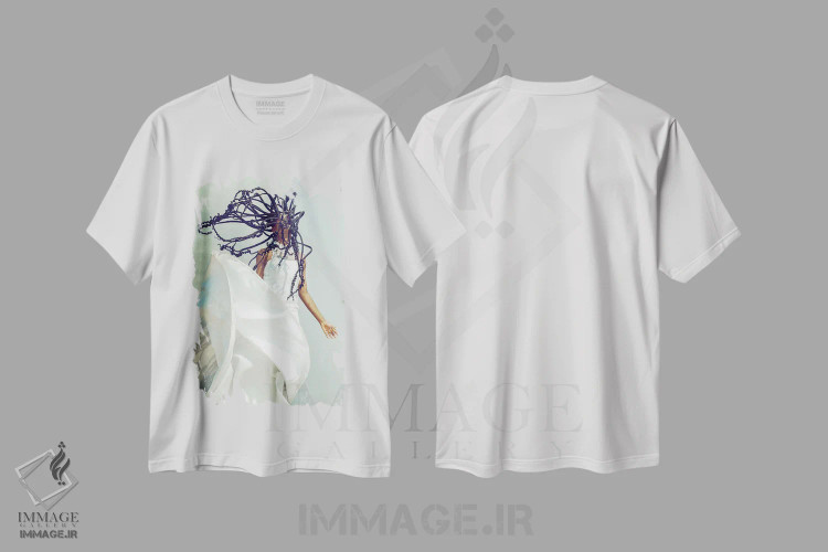 تیشرت سفید طرح دار آزادی، هنر آمریکایی آفریقایی تبار اثر هری ادونزه | فروشگاه ایماژ