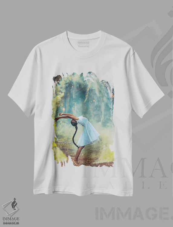 تیشرت سفید طرح دار رقص، تصاویر اکشن اثر هری ادونزه | immage.ir