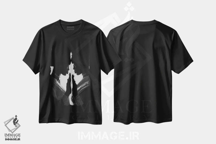 تیشرت مشکی طرح دار ایبجی، هنر آمریکایی آفریقایی تبار اثر هری ادونزه | immage.ir