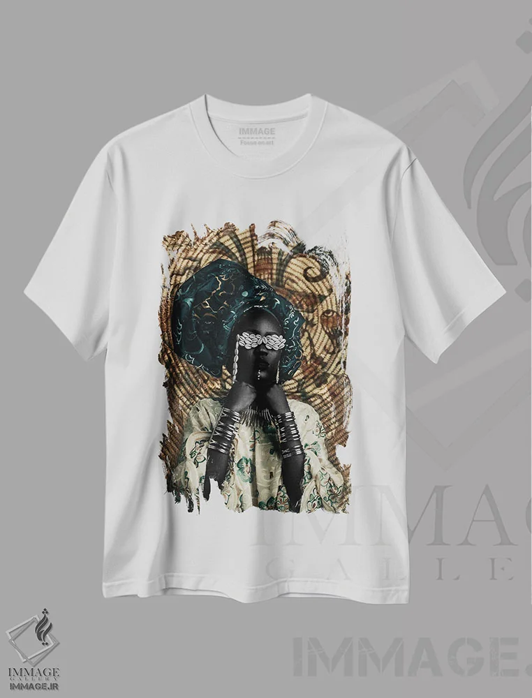 تیشرت سفید طرح دار آدوکه، هنر آمریکایی آفریقایی تبار اثر هری ادونزه | immage.ir