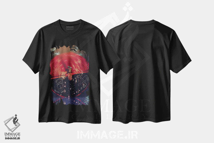 تیشرت مشکی طرح دار ایاره، هنر آمریکایی آفریقایی تبار اثر هری ادونزه | immage.ir