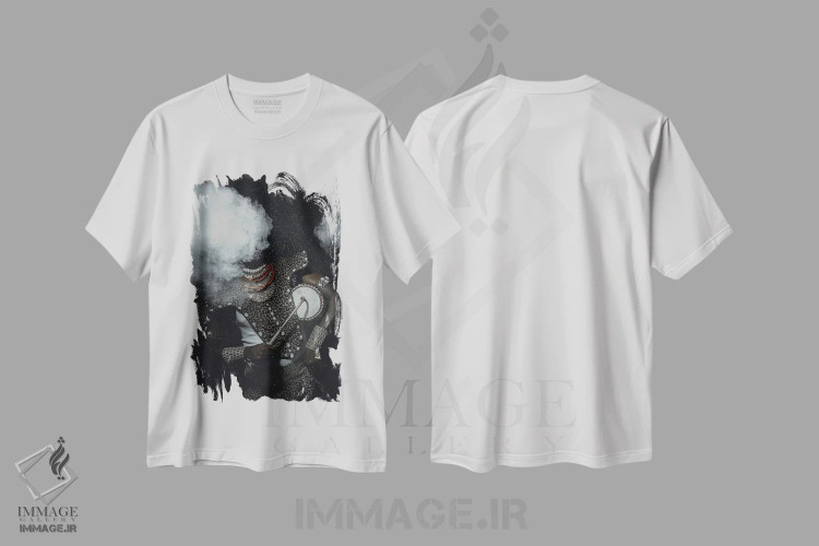 تیشرت سفید طرح دار آورنده باران، هنر آمریکایی آفریقایی تبار اثر هری ادونزه | immage.ir