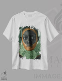 تیشرت سفید طرح دار نفرتیتی، هنر آمریکایی آفریقایی تبار اثر هری ادونزه | immage.ir