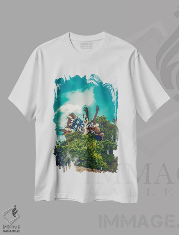 تیشرت سفید طرح دار آتیلوگـو، هنر آمریکایی آفریقایی تبار اثر هری ادونزه | immage.ir