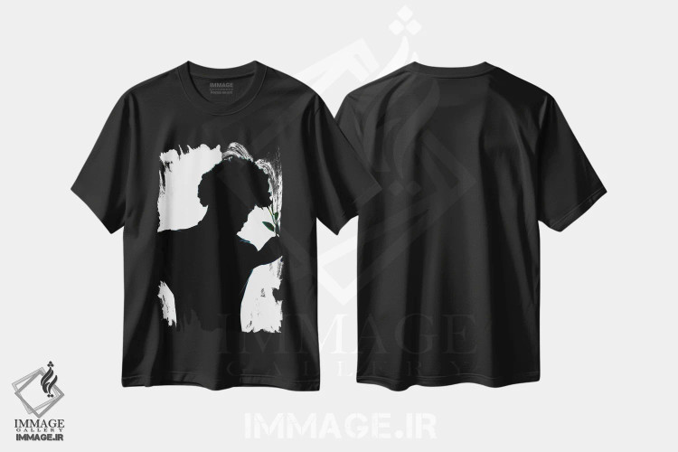 تیشرت مشکی طرح دار رزها، هنر آمریکایی آفریقایی تبار اثر هری ادونزه | immage.ir