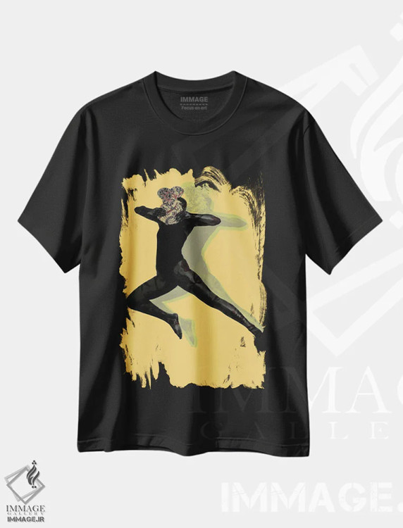تیشرت مشکی طرح دار آزادی ۲، عکاسی هنری فاخر اثر هری ادونزه | فروشگاه ایماژ