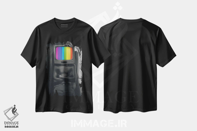 تیشرت مشکی طرح دار چشم انداز سیاه، عکاسی هنری فاخر اثر هری ادونزه | immage.ir