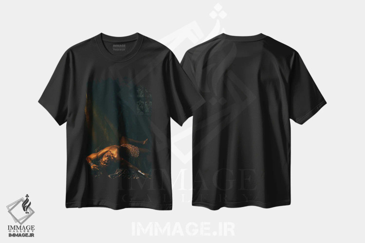 تیشرت مشکی طرح دار پژواک های روشنایی، دکور آفریقایی اثر هری ادونزه | immage.ir