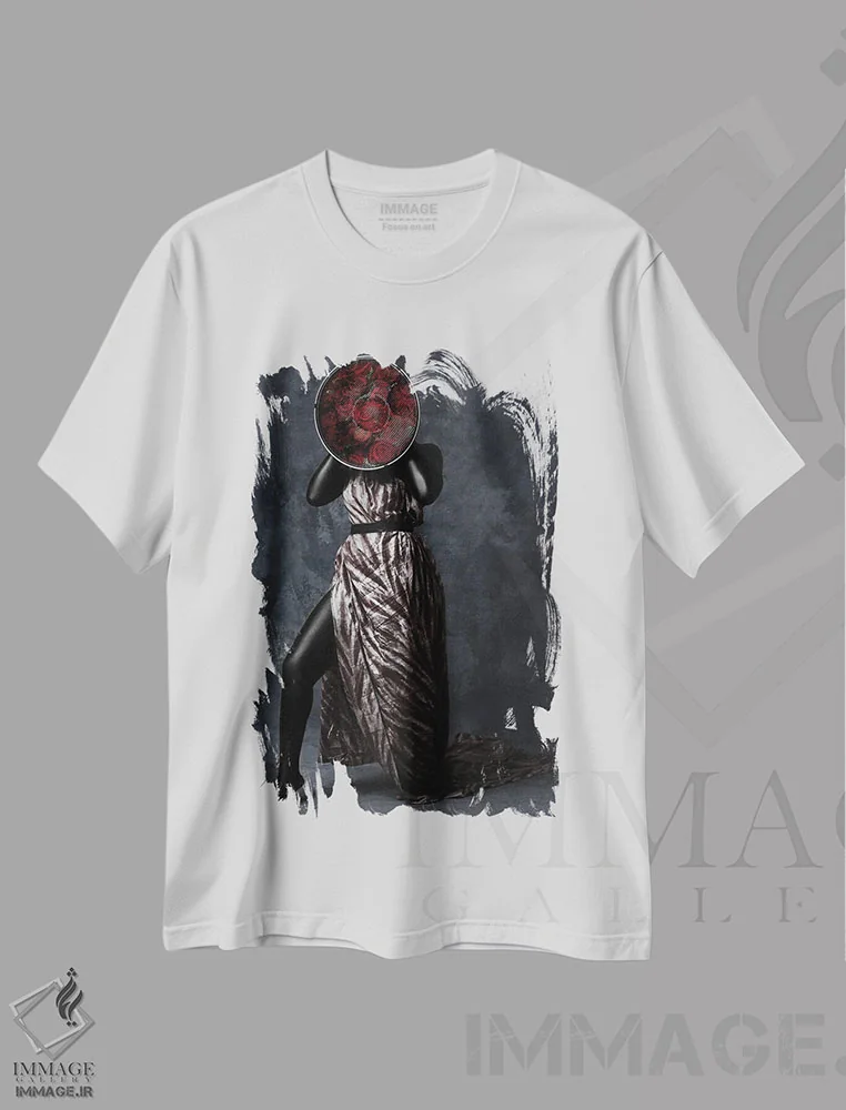 تیشرت سفید طرح دار سینی زیبایی، هنر آمریکایی آفریقایی تبار اثر هری ادونزه | immage.ir