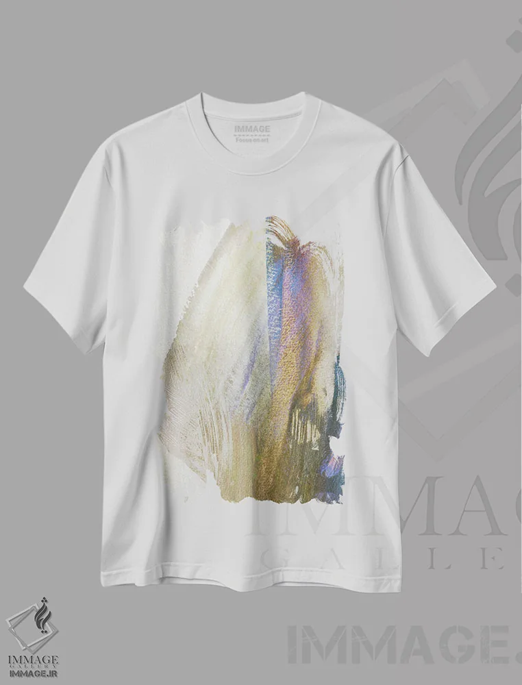 تیشرت سفید طرح دار چوب جنگلی نروژی ۲ اثر هوپ بینبریج | فروشگاه ایماژ