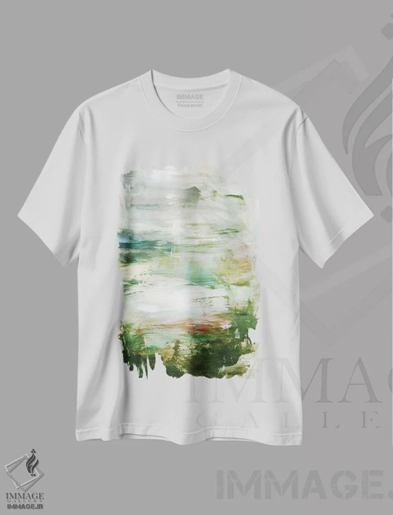 تیشرت سفید طرح دار خواب های باغ اثر هوپ بینبریج | immage.ir