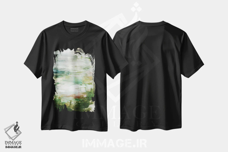 تیشرت مشکی طرح دار خواب های باغ اثر هوپ بینبریج | فروشگاه ایماژ