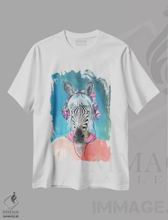 تیشرت سفید طرح دار نمی شنومَت، تزئینی اثر هدر پری | immage.ir