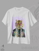 تیشرت سفید طرح دار ببر بنگال گوچی، تزئینی اثر هدر پری | فروشگاه ایماژ