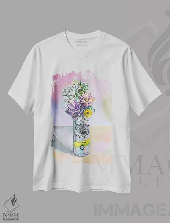تیشرت سفید طرح دار طبیعت بی جان سلتر شماره ۳، دکور معاصر اثر هدر پری | immage.ir