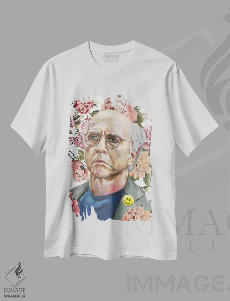تیشرت سفید طرح دار لری، تزئینی اثر هدر پری | immage.ir