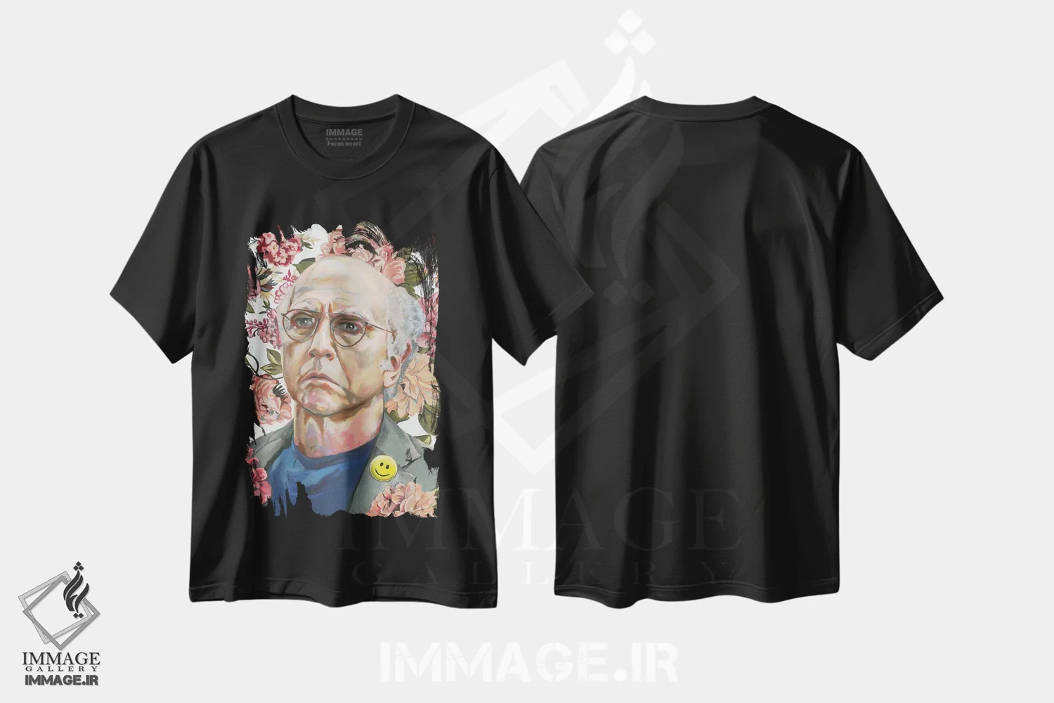 تیشرت مشکی طرح دار لری، تزئینی اثر هدر پری | فروشگاه ایماژ