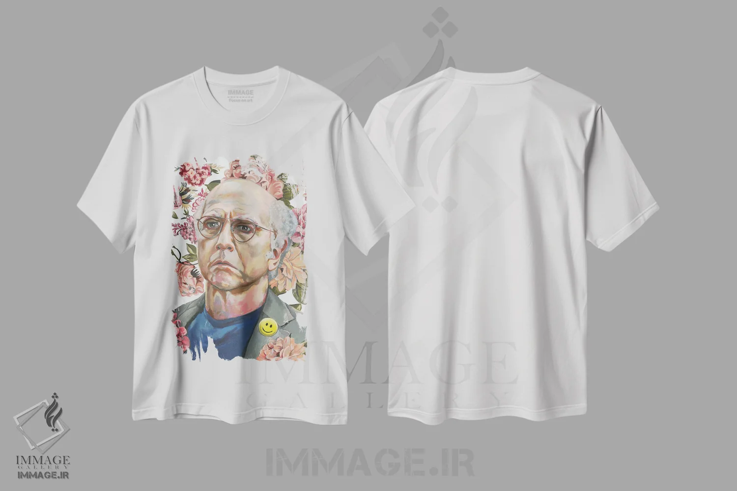 تیشرت سفید طرح دار لری، تزئینی اثر هدر پری | immage.ir