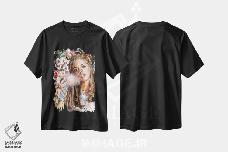تیشرت مشکی طرح دار شر، تزئینی اثر هدر پری | immage.ir