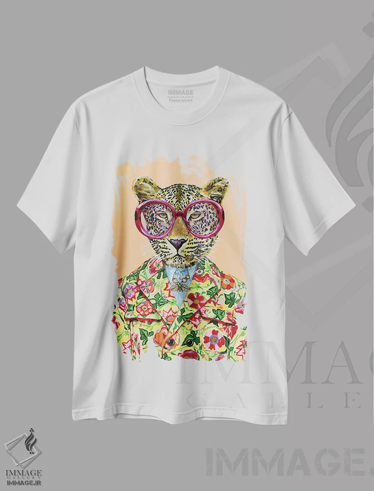 تیشرت سفید طرح دار یوزپلنگ گوچی، تزئینی اثر هدر پری | immage.ir