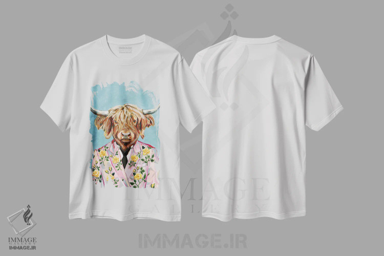 تیشرت سفید طرح دار گاو گوچی، تزئینی اثر هدر پری | immage.ir