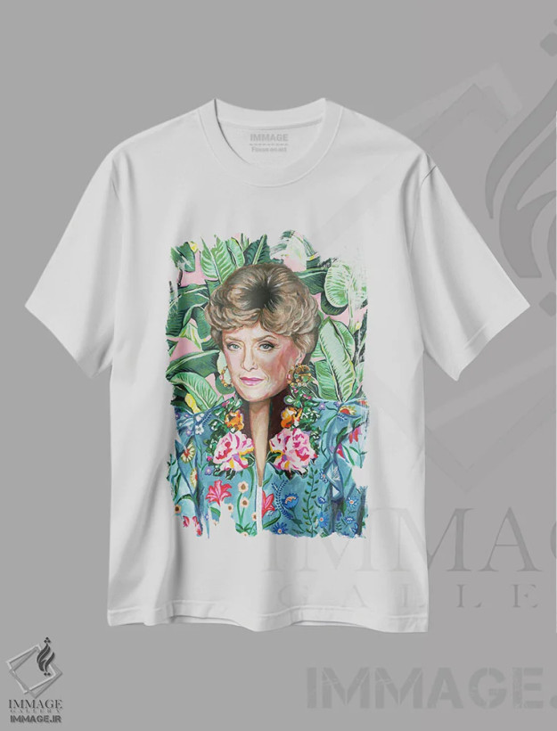 تیشرت سفید طرح دار بلانش، تزئینی اثر هدر پری | فروشگاه ایماژ