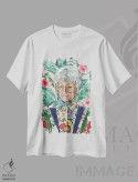 تیشرت سفید طرح دار سوفیا، تزئینی اثر هدر پری | immage.ir