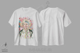 تیشرت سفید طرح دار رز، تزئینی اثر هدر پری | فروشگاه ایماژ
