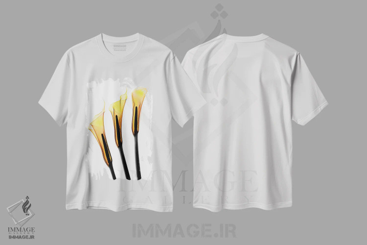 تیشرت سفید طرح دار کالاس دو، عکاسی هنری فاخر اثر هونگ فام | فروشگاه ایماژ