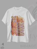 تیشرت سفید طرح دار درخشش سوزان، تزئینی اثر فایو بای فایو کالکتیو | immage.ir