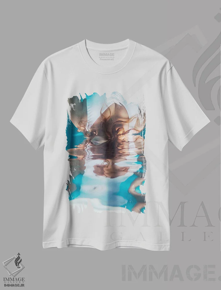 تیشرت سفید طرح دار پری دریایی، تزئینی اثر هانا پریویت | immage.ir