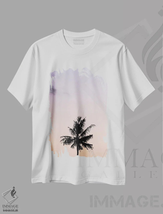 تیشرت سفید طرح دار همراستا شدن، تزئینی اثر هانا پریویت | فروشگاه ایماژ