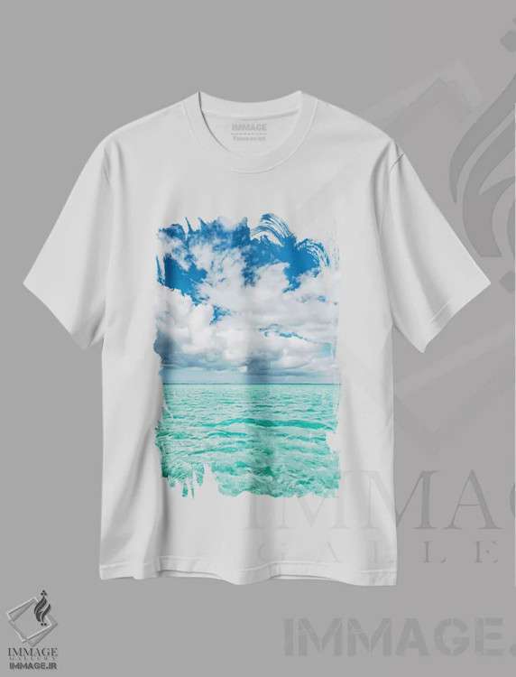 تیشرت سفید طرح دار باهاما، تزئینی اثر هانا پریویت | immage.ir